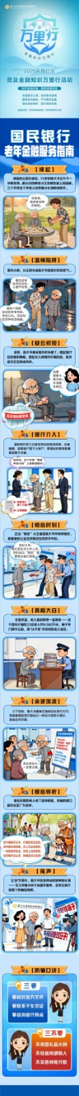 【万里行专栏】国民银行老年人金融服务指南
